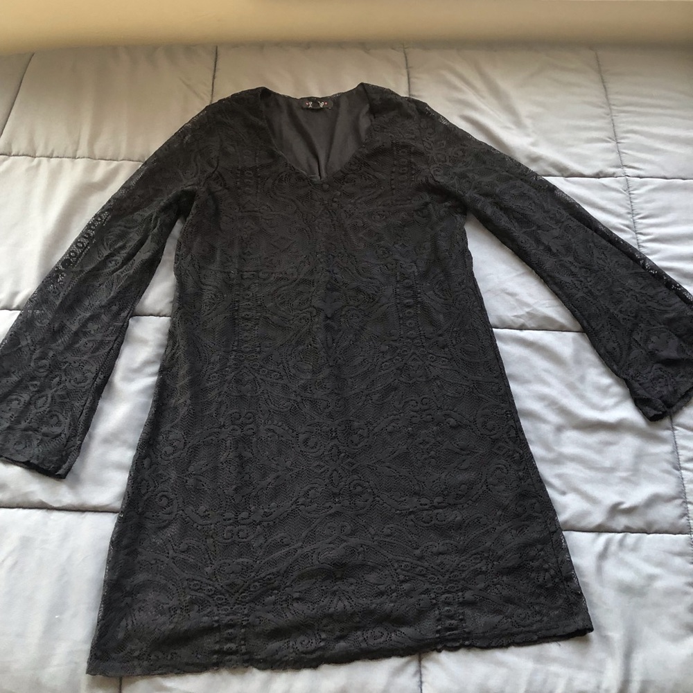 Black lace dress